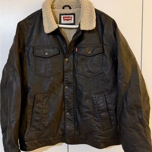 Levi's Men's Dark Brown Sherpa Jacket